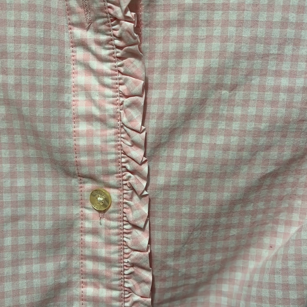 Pink gingham button down - Picture 4 of 7